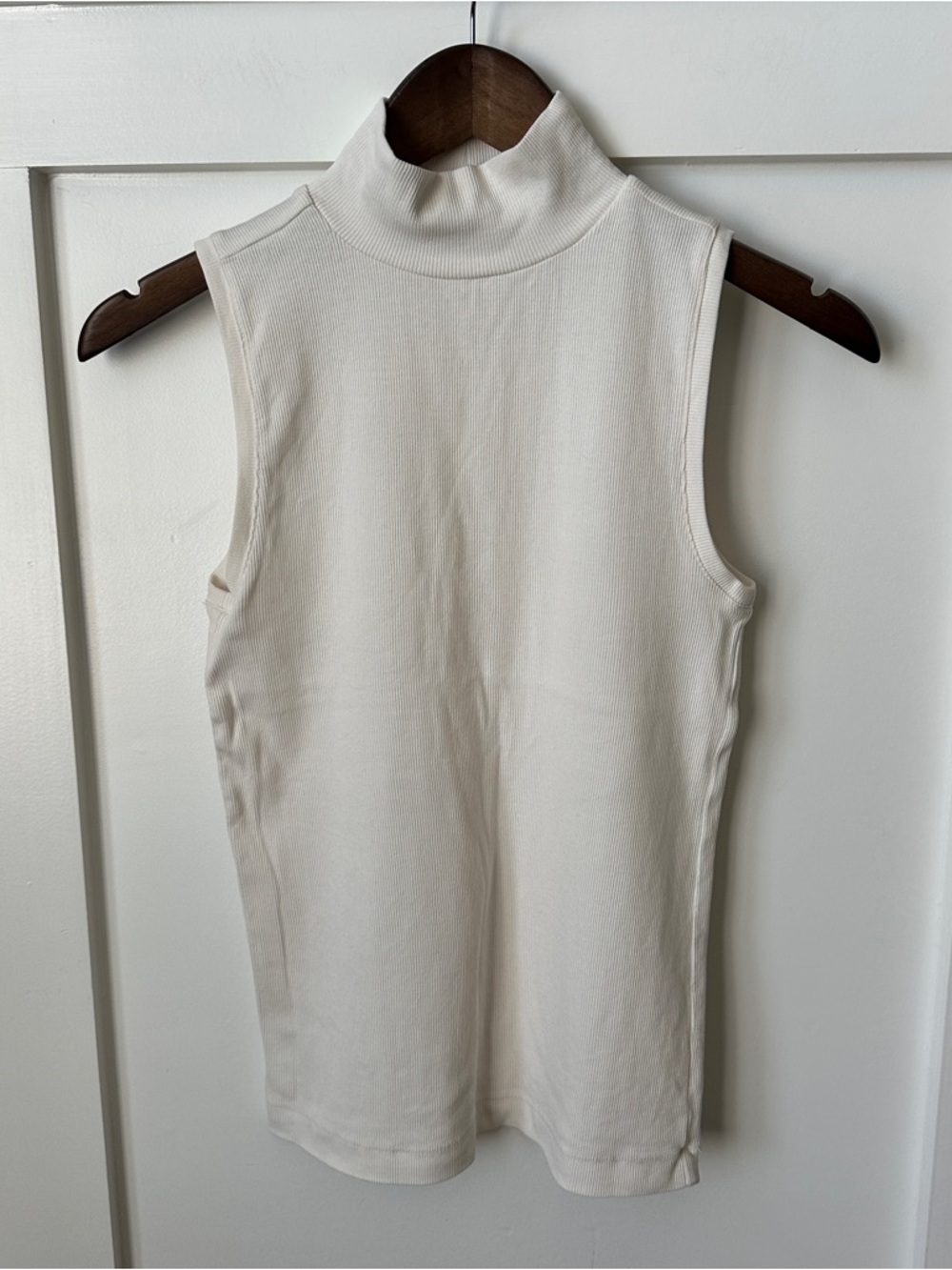 LOFT Sleeveless Turtleneck Tank in Cream